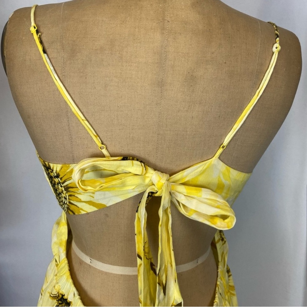 Yellow Floral Maxi Dress - Picture 7 of 13